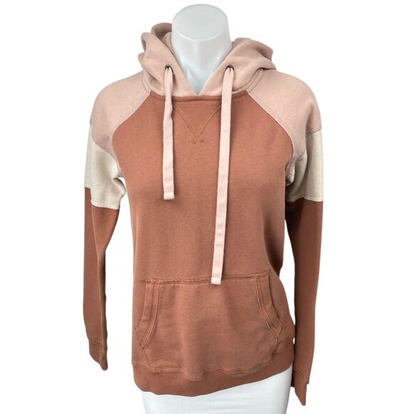 Abercrombie & Fitch Tops - Abercrombie & Fitch Fleece Orange Colorblock Hooded Hoodie Sweatshirt Sweater XS